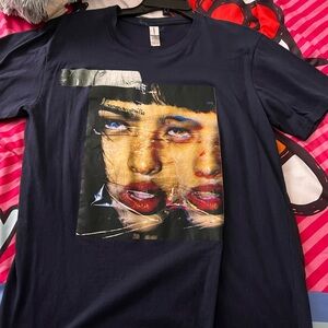 Navy Graphic T-Shirt with Artistic Print